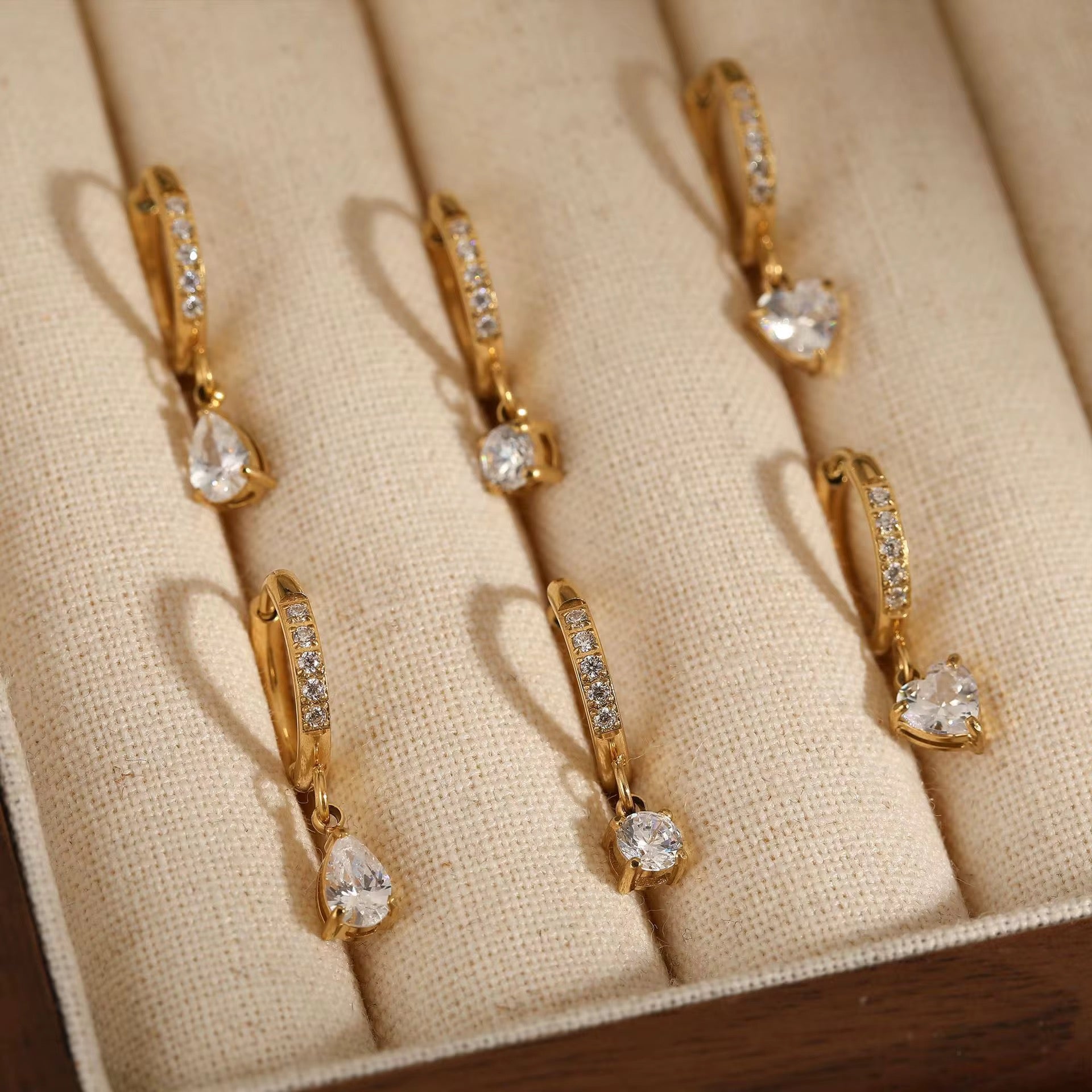 Aurora dainty hoop earrings