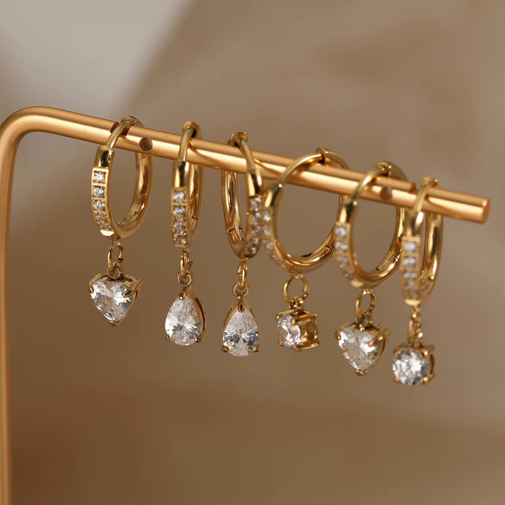 Aurora dainty hoop earrings