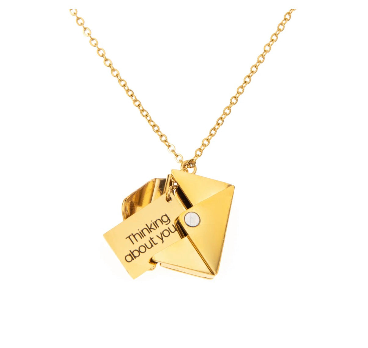 Envelope Necklace - Personalised Free Engraving