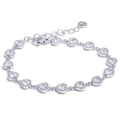 Silver hearts bracelet