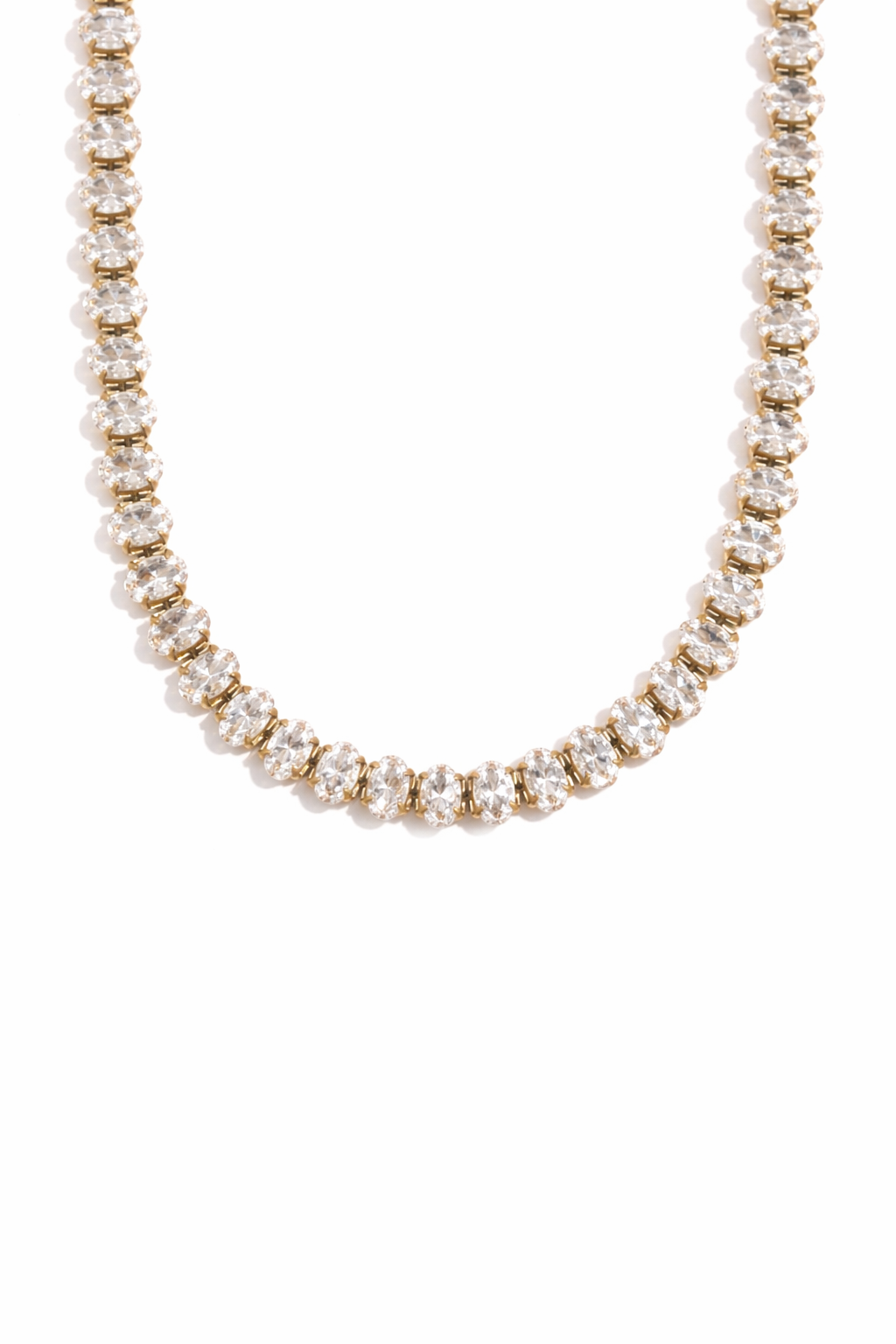 Oval Tennis Necklace