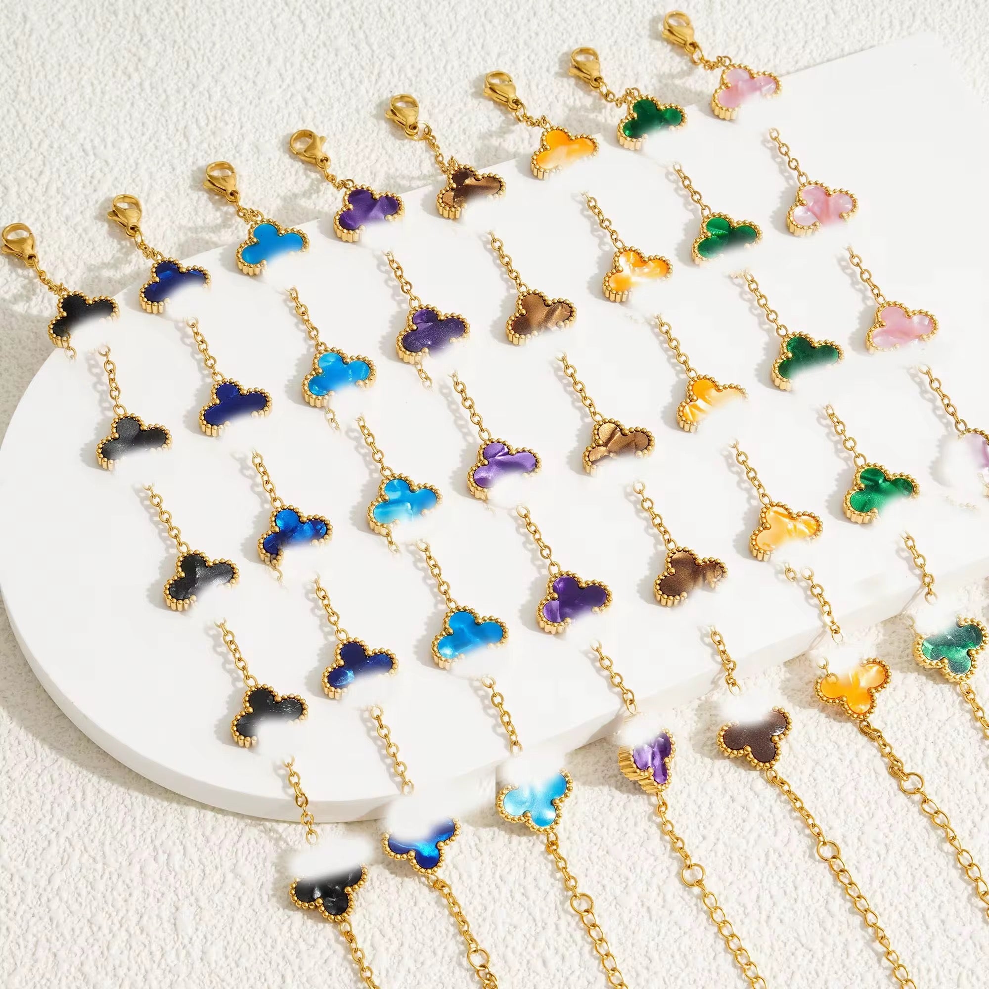 Marble Flower Bracelet - Gold & Silver